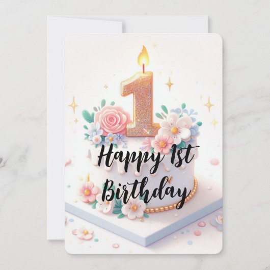 ハッピーファースト誕生日 シーズンカード (正面)