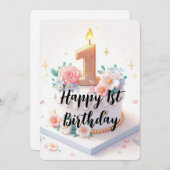 ハッピーファースト誕生日 シーズンカード (正面/裏面)