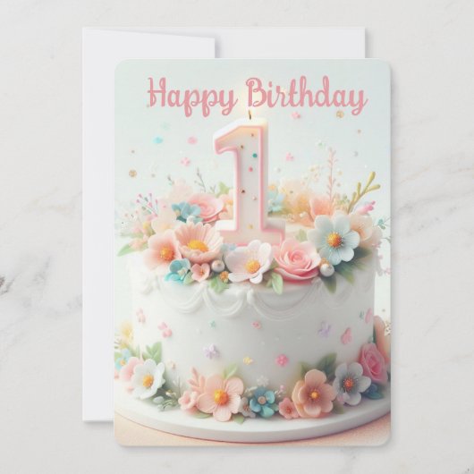 ハッピーファースト誕生日 シーズンカード (正面)