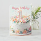 ハッピーファースト誕生日 シーズンカード (スタンド正面)