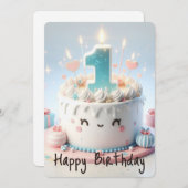 ハッピーファースト誕生日 シーズンカード (正面/裏面)