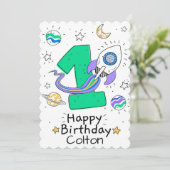 ハッピーファースト誕生日 シーズンカード (スタンド正面)