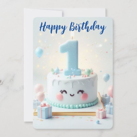 ハッピーファースト誕生日 シーズンカード (正面)