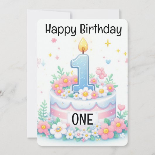 ハッピーファースト誕生日 シーズンカード (正面)