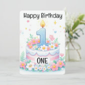 ハッピーファースト誕生日 シーズンカード (スタンド正面)