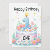 ハッピーファースト誕生日 シーズンカード (正面/裏面)