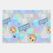 ハッピーファースト誕生日 ラッピングペーパーシート (正面)