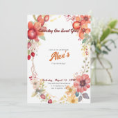 ハッピーファースト誕生日!1周年記念パーティー 招待状 (スタンド正面)