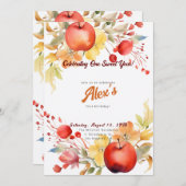 ハッピーファースト誕生日!1周年記念パーティー 招待状 (正面/裏面)