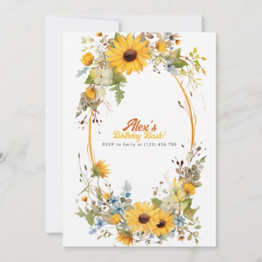 ハッピーファースト誕生日!1周年記念パーティー 招待状 (裏面)