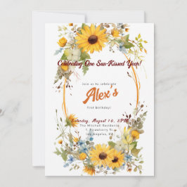 ハッピーファースト誕生日!1周年記念パーティー 招待状