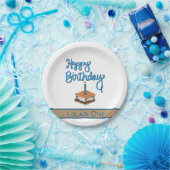 ハッピーファースト誕生日Sモア ペーパープレート (パーティー)
