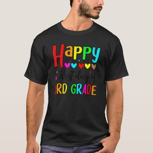 ハッピーファースト1日目の3年生先生キッズボーイズG Tシャツ (正面)