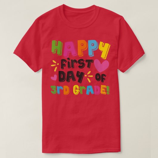 ハッピーファースト1日目の3年生先生バックSch Tシャツ (デザイン正面)