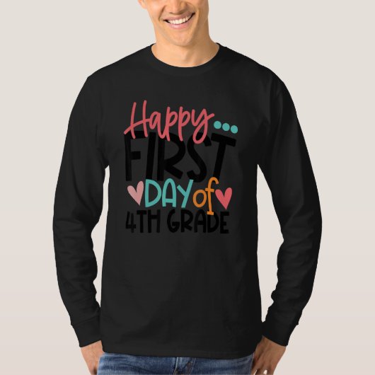 ハッピーファースト1日目4年生先生キッズB Tシャツ (正面)