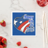 ハッピーファースト4オブ7月ハートナプキンス スタンダードカクテルナプキン (インサイチュ)