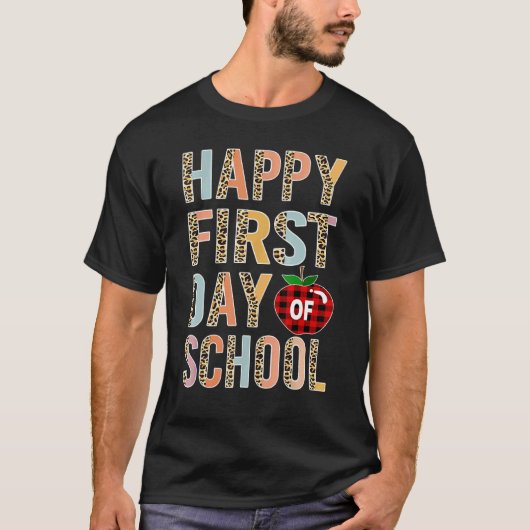 ハッピーファースト・オブ・スクールleopard先生生 tシャツ (正面)