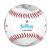 ハッピーファースト・ザ・デイ、レッドバナーはっきりしたタイポグラフィ 野球ボール (裏面)