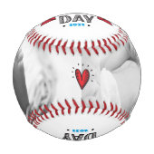 ハッピーファースト・ザ・デイ、レッドバナーはっきりしたタイポグラフィ 野球ボール (正面)