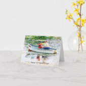 ハッピーファースト・デイ・ウォーター・カラー・ボーティング・シーン カード (黄色い花)