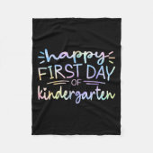 ハッピーファースト・デイ・オブ幼稚園先生絞り染めギ フリースブランケット (正面)