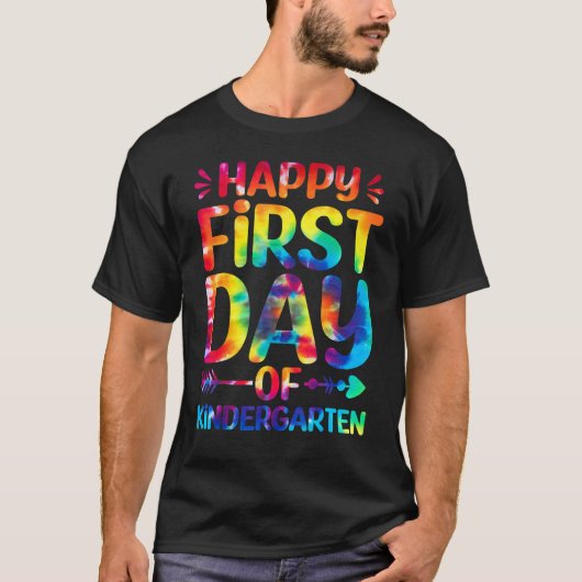 ハッピーファースト・デイ・オブ幼稚園絞り染め先生St Tシャツ (正面)