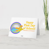 ハッピーファースト・デイ・オブ・スクールの漫画恐竜 カード (裏面)
