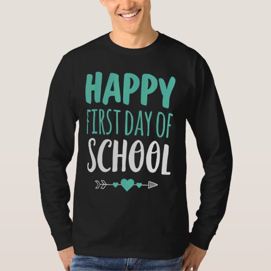 ハッピーファースト・デイ・オブ・スクール先生学生アローC Tシャツ (正面)