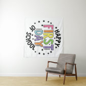 ハッピーファースト・デイ・オブ・スクール先生教育モダン タペストリー (インサイチュ(横))