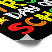 ハッピーファースト・デイ・オブ・スクール・ウェルカム新学期 ポスター (角)