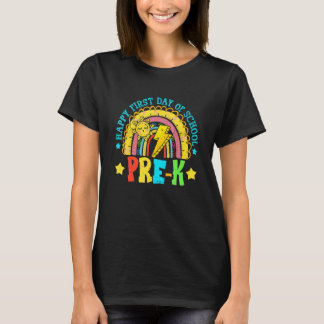 ハッピーファースト・デイ・オブ・スクールPre K新学期 Tシャツ