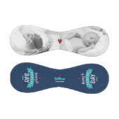 ハッピーファースト・デー、はっきりしたタイポグラフィ、アクア・ネイビー 野球ボール (パネル)