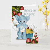 ハッピーファースト・バースデーボーイ カード (黄色い花)