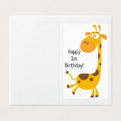 ハッピーファースト・バースデー – 子ども用カード (外部フラット)