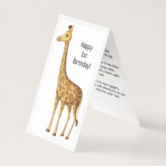 ハッピーファースト・バースデー – 子ども用カード (正面)