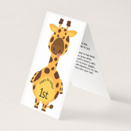 ハッピーファースト・バースデー – 子ども用カード