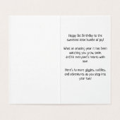 ハッピーファースト・バースデー – 子ども用カード (内部フラット)