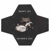 ハッピーファースト・ファーザー・デイパパベビーソノグラム写真 サッカーボール (フラット)