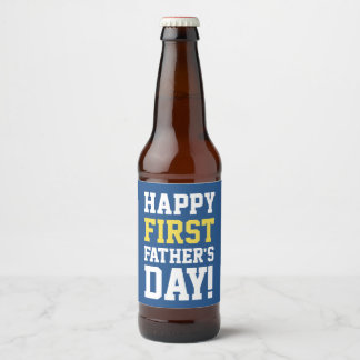 ハッピーファースト・ファースト・デイ・ビールラベルギフトパパ ビールラベル