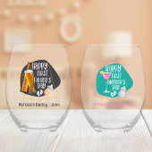 ハッピーファースト・ファースト・デーかわいいよくはしゃぐ ステムなしワイングラス