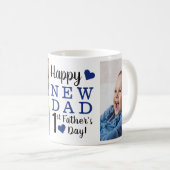 ハッピーファースト・ファースト・デーニュー・ダッド5フォトコラージュ コーヒーマグカップ (正面右)