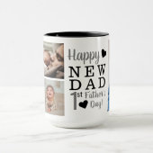 ハッピーファースト・ファースト・デーニュー・ダッド5フォトコラージュ   マグカップ (中央)