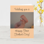 ハッピーファースト・ファースト・デーベビーの足指 カード (黄色い花)