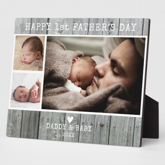 ハッピーファースト・ファースト・デー3フォトグレーウッド フォトプラーク (側面)
