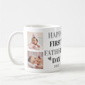 ハッピーファースト・ファースト・デー5フォトコラージュ・シルバー コーヒーマグカップ (左)