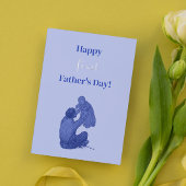 ハッピーファースト・ファースト・ファーザー・デー – 男の子だ！ヴィンテージ 箔グリーティングカード