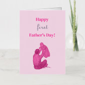 ハッピーファースト・ファースト・ファースト・ファースト・デー – 女の子だ！ヴィンテージ 箔グリーティングカード (正面)