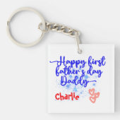 ハッピーファースト・ファースト・父親の日パパ | キーホルダー (正面)