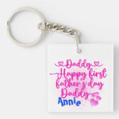 ハッピーファースト・ファースト・父親の日パパ | キーホルダー (正面)