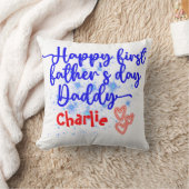 ハッピーファースト・ファースト・父親の日パパ | クッション (ブランケット)